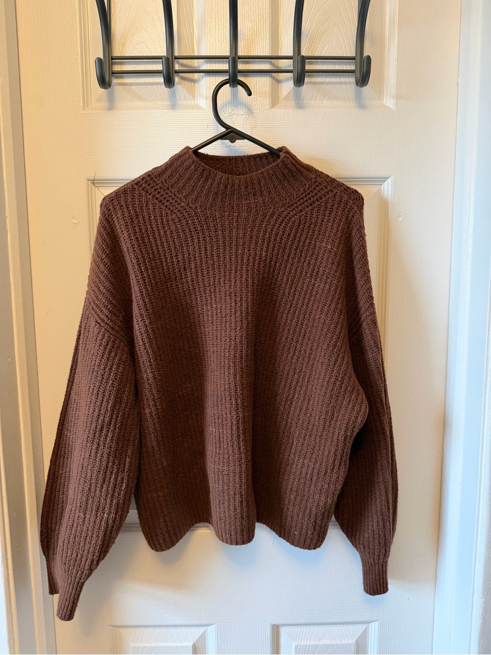 Old Navy Brown Ribbed Turtleneck Sweater